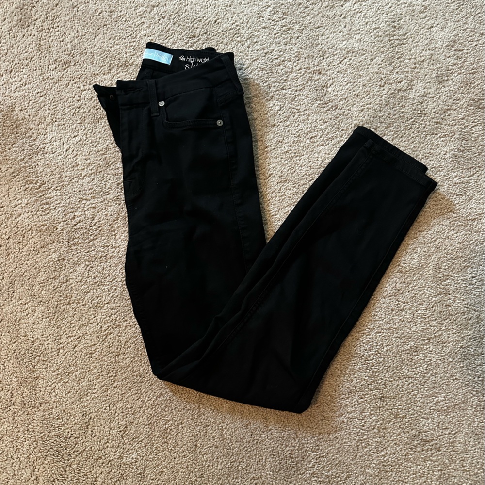 7 For All Mankind Women's Black Skinny Jeans